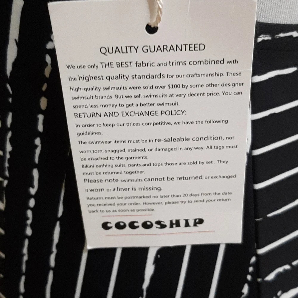 Cocoship Halter Top black & white size 6 - Picture 5 of 7